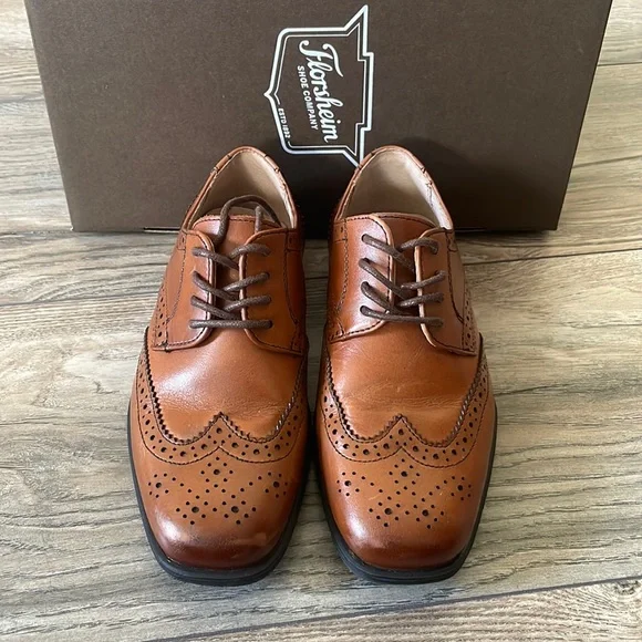 boys brown dress shoe Misha Short Homecoming Dress with Lace main image 0